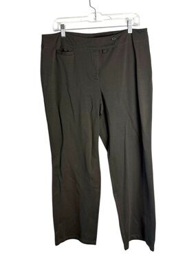 Eileen Fisher Olive Ponte Knit Pant Straight Leg Large f8jh-3